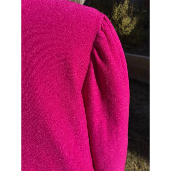 Vanity Fair Night Robe House Coat L Fuchsia Velour Snap Closure Granny Core - Picture 5 of 10